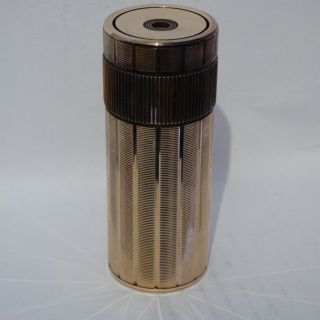 Lovely S T Dupont Cylinder Table Lighter - Rose Gold Plated Trim