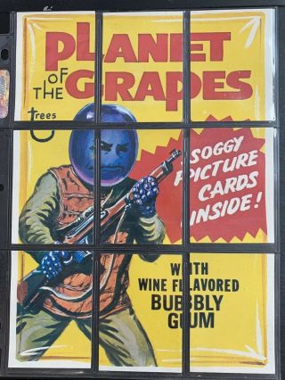 1975 Topps Wacky Packages 11th Series Complete Puzzle Checklist Set