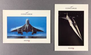 British Airways Concorde Airline Issue Postcards Ba Supersonic 1990 