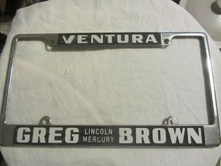 Vintage Ventura California Licence Plate Frame