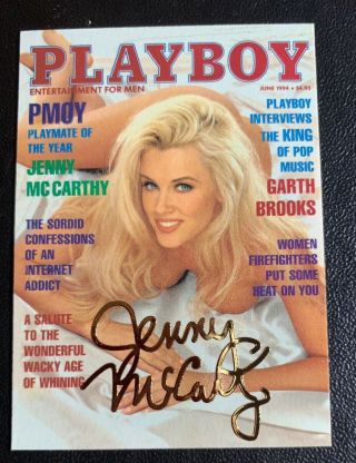 1994 Playboy Jenny Mccarthy Gold Foil Chase Card (playmate Of Year) Pmoy (rare)