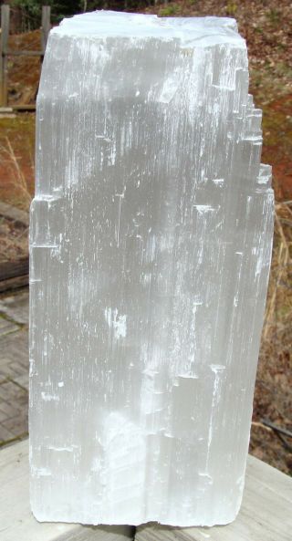 Selenite Log - X - Large - 14 Lbs 7 Ounces - 10 1/2 Inches Tall - -