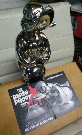 Death Proof Angry Duck Hood Ornament,  Convoy,  Authentic Nickel Finish,  Nib