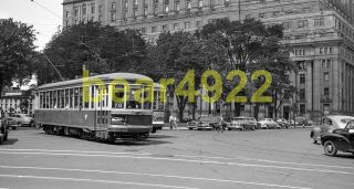 Trolley Negative: Montreal 2132 Dorchester St At Windsor St,  Route 70 1952