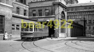 Trolley Negative: Montreal 2231 Terminus Craig (west Loop) Rte 96 Van Horne 1952