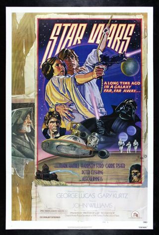 Star Wars ✯ Cinemasterpieces Movie Poster 1977 Nm - M