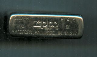 1990 ' s Silver Plate Cat Tails and Reeds ZIPPO LIGHTER 3