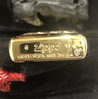 2017 Zippo 24Kt Gold Plated Lighter Windy 80th Anniversary Collectible 5