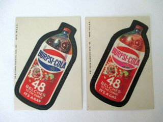 Wacky Packages Series 8 - Burpsi - Cola - Reg Print & Rare - Un - Listed Print - Tan Backs