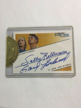 Quotable Star Trek Tos Dqa1 Dual Autograph Card Sally Kellerman Gary Lockwood