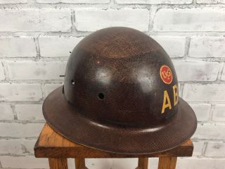 Vintage MSA Skullgard Type K Full Brim Miners Safety Hard Hat Helmet w/ Cradle 2