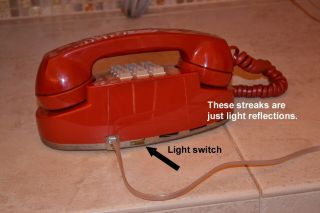 Western Electric Red Princess Telephone - Lights Up - Plug - n - Play Ready 4