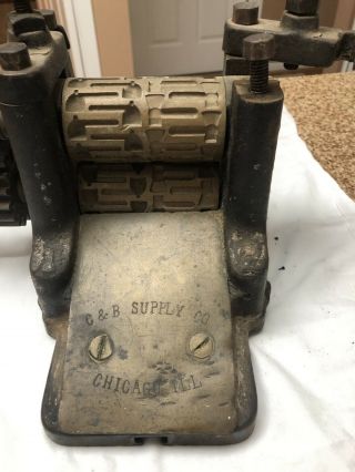 C&B Supply Co.  Candy Roller Press - Chicago Illinois 1800s/1900s Brass 8