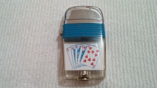 Vintage Scripto Vu Lighter With Cards Looks