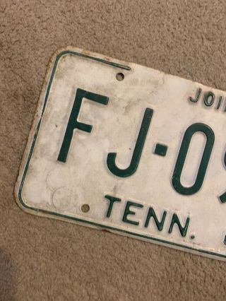Vintage 1968 Tennessee Joint License Plate Tenn Tn Tag 68 Man Cave 2