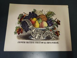 Currier And Ives - Honor The Lord With Thy Substance - Print