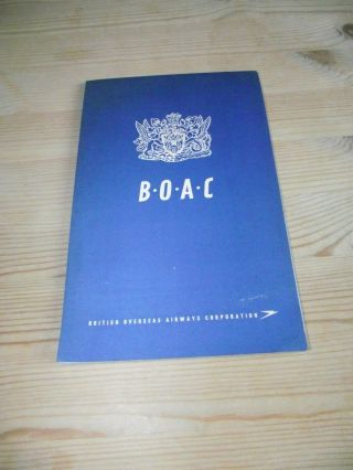 Boac B.  O.  A.  C.  Passenger Lounge Note Book Speedbird 1950/60s Collectables