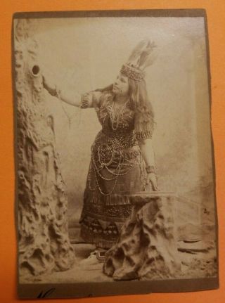 Native Indian Cabinet Card Photo Young Woman