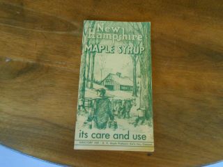 Vintage Maple Syrup Hampshire Booklet 1959 Directory