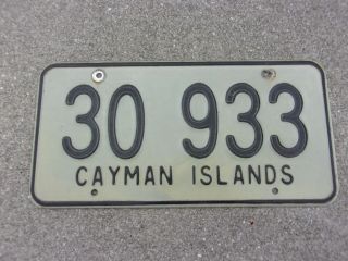 Cayman Island License Plate 30 933