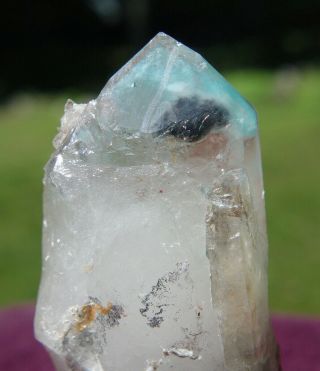Ajoite in Quartz Crystal - South Africa 10