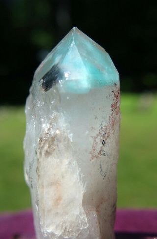 Ajoite in Quartz Crystal - South Africa 11