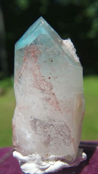 Ajoite in Quartz Crystal - South Africa 2