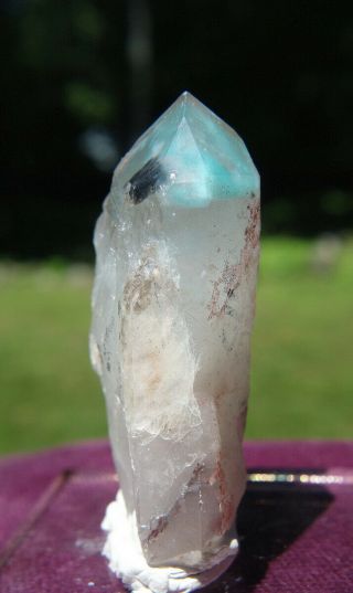Ajoite in Quartz Crystal - South Africa 6