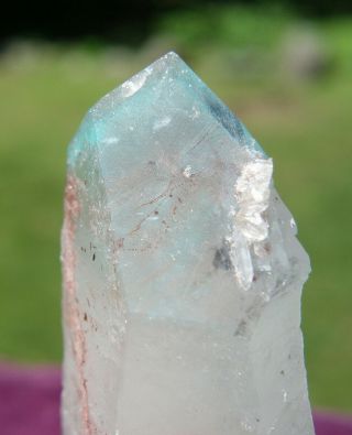 Ajoite in Quartz Crystal - South Africa 9