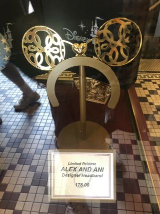 Disney Parks Desinger Alex & Ani Golden Minnie Ears Headband