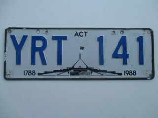 1988/2001 Aluminium Remak Australian Capital Territory Bicentenary License Plate