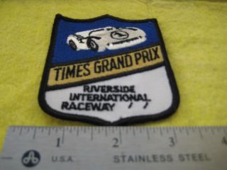Vintage La Times Grand Prix Riverside Raceway California Racing Patch