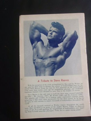 Vintage Rare 1962 IFBB Mr America Mr Universe Program Bodybuilding Joe Weider 8