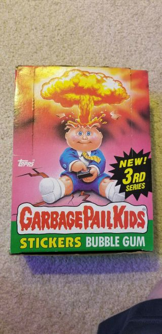 Garbage Pail Kids 3rd Series 1986 Full Wax Box 48 Stickers Packs