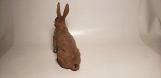 ANTIQUE GERMAN PAPER MACHE CANDY CONTAINER - EASTER BUNNY - 6 X6.  5 IN - - (3) 5
