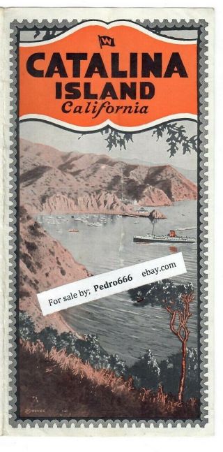 1920 Santa Catalina Island Vacation Travel Brochure Ca Wilmington Biplane Hotel