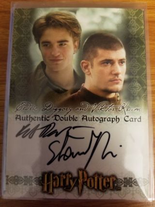 Artbox Harry Potter 3d Double Autograph Cedric Robert Pattinson Janevski Auto