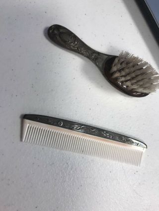 Antique Sterling Silver Set - Brush And Comb