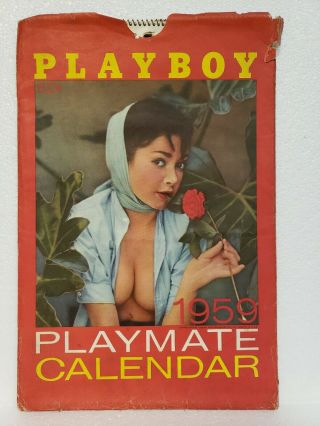 Playboy Playmate Wall Calendar (1959) Lisa Winters W/original Sleeve (very Fine)
