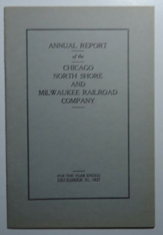 Chicago North Shore & Milwaukee Railway 1927 Annual Report - Trolley Bus