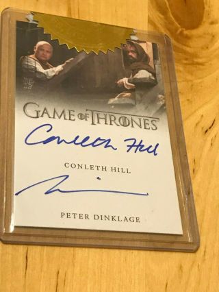 Game Of Thrones Season 7 Conleth Hill & Peter Dinklage 9 - Case Dual Auto Card