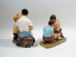 Two c1970 Chinese Cultural Revolution Shiwan Ceramic Figurines 4