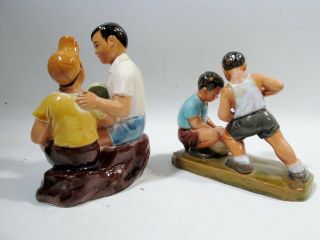 Two c1970 Chinese Cultural Revolution Shiwan Ceramic Figurines 5