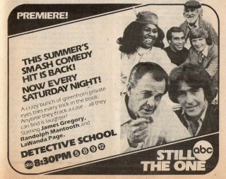 1979 Abc Tv Ad Randolph Mantooth In Detective School Premiere James Gregory