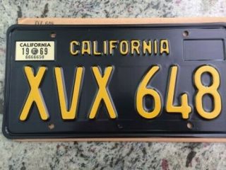 1960’s California Black License Plates - Matching Set