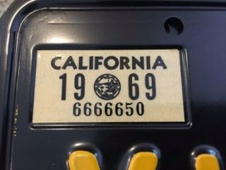 1960’s California Black License Plates - Matching set 4