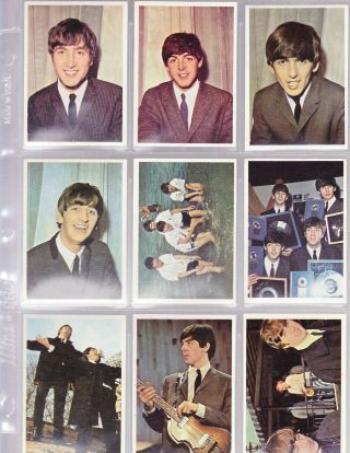 1964 Topps Beatles Color Complete 64 Card Set Ex - Nm