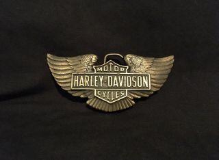 Vintage Harley Davidson Brass Wings Belt Buckle Indiana Metal Craft X15