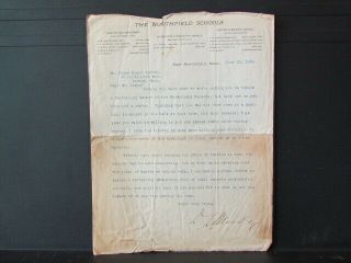 1896 American Evangelist & Publisher Dwight L.  Moody Hand Signed Letter
