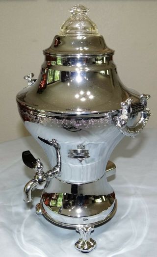Chrome Coffee Percolator 14 " Lamp Bracket B & H Motor Prisms